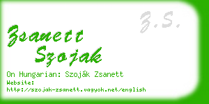 zsanett szojak business card
